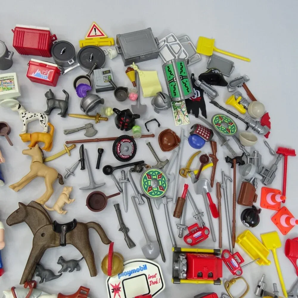 Vintage Playmobil Figures Knights Pirates Police‎ Skater Accessories Swords Lot